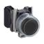 Picture of Push button, Harmony XB4, metal, projecting, black, 22mm, spring return, booted, unmarked, 1NO