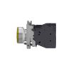 Picture of Complete illuminated push button, Harmony XB4 - ATEX D, metal, yellow flush, 22mm, spring return, booted, 1NO, 24...254V AC/DC