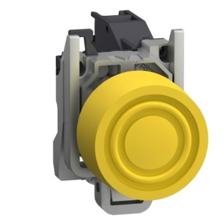 Picture of Complete push button, Harmony XB4, Explosive atmosphere, pushbutton yellow with integrated boot