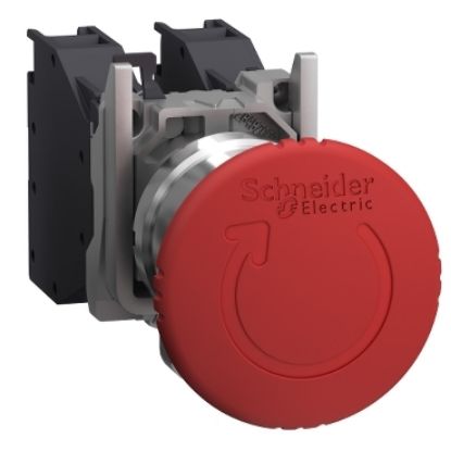 Picture of Complete emergency stop push button, Harmony XB4, Explosive atmosphere, TURN TO RELEASE