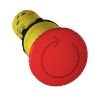 Picture of Monolithic emergency stop, Harmony XB7, plastic, red mushroom 40mm, 22mm, latching turn to release, 2NC