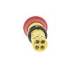 Picture of Monolithic emergency stop, Harmony XB7, plastic, red mushroom 40mm, 22mm, latching push pull, 1NO+1NC