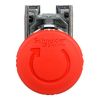 Picture of Emergency stop switching off, Harmony XB4, metal, red mushroom, 40mm, 22mm, trigger latching turn to release, 1NO+1NC