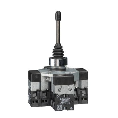 Picture of Complete joystick controller, XD2,XD4, 22mm, 4 directions 2NO per direction,1st notch stay put, 2nd notch with spring return to 1st notch