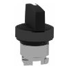 Picture of Head for selector switch, Harmony XB4, black metal, black, 22mm, 3 positions, sping return to center