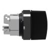 Picture of Head for selector switch, Harmony XB4, black metal, black, 22mm, 3 positions, sping return to center