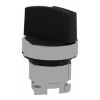 Picture of Head for selector switch, Harmony XB4, metal, black, 22mm, 2 positions, spring return from right to left