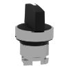 Picture of Head for selector switch, Harmony XB4, metal, black, 22mm, 3 positions, spring return from right to center