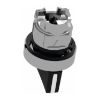 Picture of Head for selector switch, Harmony XB4, metal, black, 22mm, 3 positions, spring return from right to center