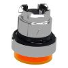 Picture of Harmony XB4, Head for illuminated push button, metal, orange projecting, 22mm, universal LED, spring return, plain lens