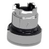 Picture of Head for illuminated push button, Harmony XB4, metal, white flush, 22mm, universal LED, spring return, grooved lens