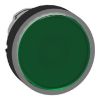 Picture of Head for illuminated push button, Harmony XB4, green flush, 22mm, universal LED, spring return, plain, unmarked