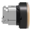 Picture of Head for illuminated push button, Harmony XB4, orange flush, 22mm, universal LED, spring return, plain, unmarked