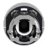 Picture of Head for illuminated push button, Harmony XB4, metal, orange flush, 22mm, universal LED, spring return, grooved lens
