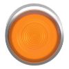 Picture of Head for illuminated push button, Harmony XB4, metal, orange flush, 22mm, universal LED, spring return, grooved lens