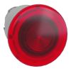 Picture of Harmony XB4, Head for illuminated push button, metal, red mushroom 40mm, 22mm, universal LED, spring return