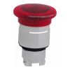 Picture of Harmony XB4, Head for illuminated push button, metal, red mushroom 40mm, 22mm, universal LED, spring return