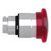 Picture of Harmony XB4, Head for illuminated push button, metal, red mushroom 40mm, 22mm, universal LED, spring return