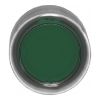 Picture of Head for illuminated push button, Harmony XB4, metal, green flush, 22mm, universal LED, spring return, clear boot