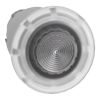 Picture of Head for illuminated push button, Harmony XB4, white, mushroom 40mm, 22mm, latching, push pull to release, universal LED, unmarked
