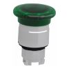 Picture of Head for illuminated push button, Harmony XB4, green mushroom 40mm, 22mm, latching, push pull to release, universal LED, unmarked