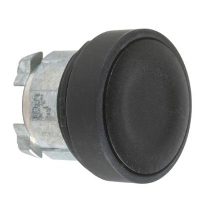 Picture of Head for non illuminated push button, Harmony XB4, black, flush, pushbutton 22mm, spring return, unmarked