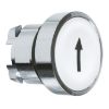 Picture of Harmony XB4, Push button head, metal, flush, white, 22mm, spring return, marked UP ARROW