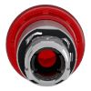 Picture of Head for illuminated emergency switching off push button, Harmony XB4, metal, red mushroom 40mm, 22mm, universal LED, push pull