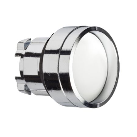 Picture of Head for illuminated push button, Harmony XB4, metal, white recessed, 22mm, spring return, high guard, unmarked