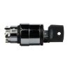 Picture of Harmony XB4, Key switch selector head, metal, black, Ø22, key 455, 2 positions, stay put