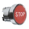 Picture of Harmony XB4, Push button head, metal, flush, red, 22mm, spring return, marked STOP