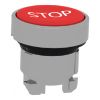 Picture of Harmony XB4, Push button head, metal, flush, red, 22mm, spring return, marked STOP