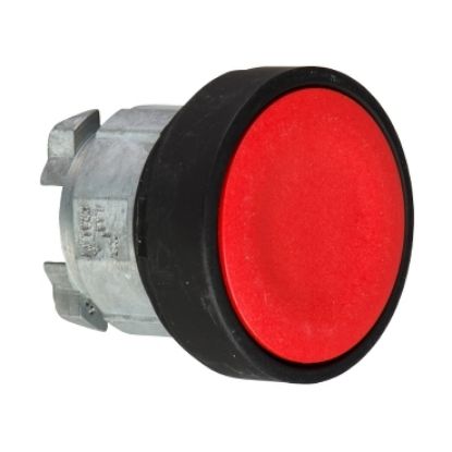 Picture of Head for non illuminated push button, Harmony XB4, red flush pushbutton Ã˜22 mm spring return unmarked