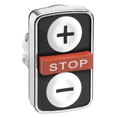 Picture of Head for triple headed push button, Harmony XB4, white flush/red projecting/white flush pushbutton Ã˜22 mm with marking