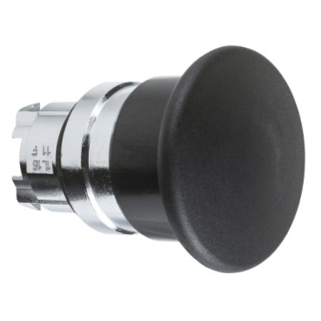 Picture of Harmony XB4, Head for non illuminated pushbutton, mushroom 40mm, metal, black, 22mm, spring return