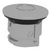 Picture of Blanking plug, Harmony XB4, round, metal, chromium plated, 22mm