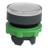 Picture of Head for illuminated push button, Harmony XB5, plastic, white flush, 22mm, universal LED, for insetion of legend