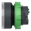 Picture of Head for illuminated push button, Harmony XB5, plastic, white flush, 22mm, universal LED, for insetion of legend