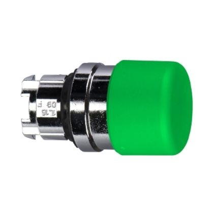 Picture of Head for non illuminated push button, Harmony XB4, XB5, green 30mm mushroom pushbutton 22mm spring return