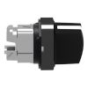 Picture of Head for selector switch, Harmony XB4, black metal, black, 22mm, 2 positions, stay put