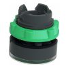 Picture of Head for illuminated push button, Harmony XB5, plastic, green flush, 22mm, universal LED, for insetion of legend