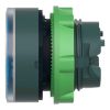 Picture of Head for illuminated push button, Harmony XB5, plastic, blue flush, 22mm, universal LED, for insetion of legend