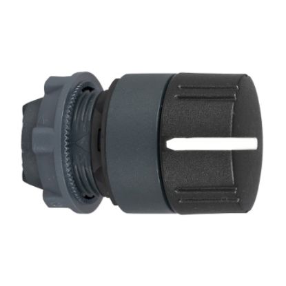 Picture of Head for selector switch, Harmony XB5, black knurled knob, 22mm, 2 positions, stay put