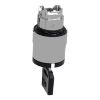 Picture of Key switch selector head, Harmony XB4, metal, black, 22mm, key 455, 3 positions, stay put