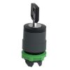 Picture of Head for key switch selector, Harmony XB5, plastic, black, 22mm, key 455, 3 positions, stay put