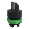 Picture of Harmony XB5, Selector switch head, plastic, black, 22mm, 3 positions, spring return from left to center