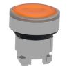 Picture of Head for illuminated push button, Harmony XB4, metal, orange flush, 22mm, universal LED, push push, unmarked