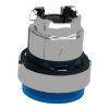 Picture of Head for illuminated push button, Harmony XB4, metal, blue projecting, 22mm, push push, universal LED, unmarked