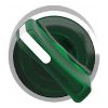 Picture of Head for illuminated selector switch, Harmony XB4, metal, green handle, 22mm, universal LED, 2 positions, stay put