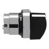 Picture of Head for selector switch, Harmony XB4, metal, black, 22mm, long handle, 2 positions, stay put